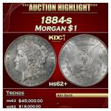1884-s Morgan Dollar $1 ms62+ USCG