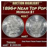 1896-p Morgan Dollar Near Top Pop! $1 ms67 SEGS