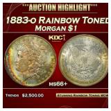 1883-o Morgan Dollar Rainbow Toned $1 ms66+ SEGS