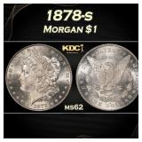 1878-s Morgan Dollar $1 Grades ms62