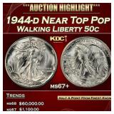 1944-d Walking Liberty Half Dollar Near Top Pop 50