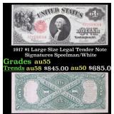 1917 $1 Large Size Legal Tender Note Grades Choice
