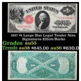 1917 $1 Large Size Legal Tender Note Grades Choice