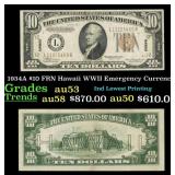 1934A $10 FRN Hawaii WWII Emergency Currency Grade