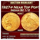 1927-p Gold Indian Quarter Eagle Near Top Pop! $2