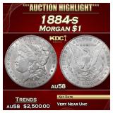1884-s Morgan Dollar $1 au58 SEGS