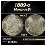 1889-o Morgan Dollar $1 Grades ms63