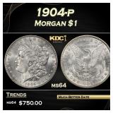 1904-p Morgan Dollar $1 Grades ms64