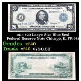 1914 $20 Large Size Blue Seal Federal Resrve Note