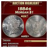 1884-s Morgan Dollar $1 ms62+ USCG