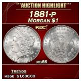 1881-p Morgan Dollar $1 ms66 SEGS
