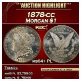 1878-cc Morgan Dollar $1 ms64+ PL SEGS