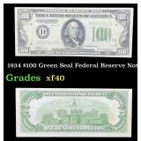 1934 $100 Green Seal Federal Reserve Note Grades x