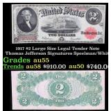 1917 $2 Large Size Legal Tender Note Thomas Jeffer