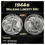 1944-s Walking Liberty Half Dollar 50c Grades ms65