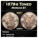 1878-s Morgan Dollar Toned $1 Grades ms64+