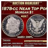 1878-cc Morgan Dollar Near Top Pop $1 ms65+ DMPL S