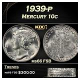 1939-p Mercury Dime 10c ms66 FSB SEGS