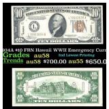1934A $10 FRN Hawaii WWII Emergency Currency Grade