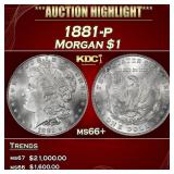 1881-p Morgan Dollar $1 ms66+ SEGS