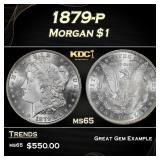 1879-p Morgan Dollar $1 Grades ms65