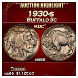 1930-s Buffalo Nickel 5c ms66 SEGS