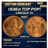1936-d Lincoln Cent TOP POP! 1c ms68 rd SEGS