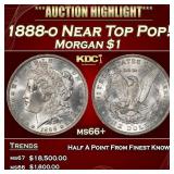 1888-o Morgan Dollar Near Top Pop! $1 ms66+ SEGS