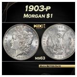 1903-p Morgan Dollar $1 Grades ms63