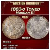 1883-o Morgan Dollar Toned $1 ms66+ SEGS