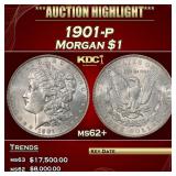 1901-p Morgan Dollar $1 ms62+ USCG