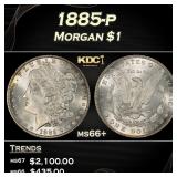 1885-p Morgan Dollar $1 ms66+ SEGS