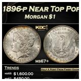 1896-p Morgan Dollar Near Top Pop $1 ms67+ SEGS