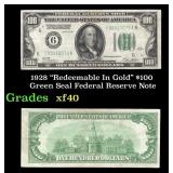 1928 $100 Green Seal Federal Reserve Note "Redeema