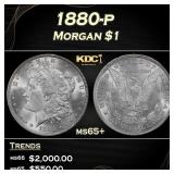 1880-p Morgan Dollar $1 ms65+ SEGS