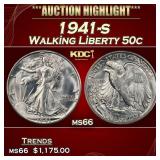 1941-s Walking Liberty Half Dollar 50c ms66 SEGS
