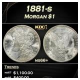 1881-s Morgan Dollar $1 Grades ms66+