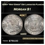 PCGS 1898-p *Mint Error* Obv Laminated Planchet Mo