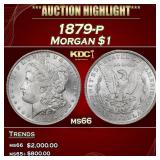 1879-p Morgan Dollar $1 ms66 SEGS