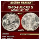 1945-s Micro S Mercury Dime 10c ms67+ SEGS