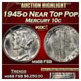1945-d Mercury Dime Near Top Pop! 10c ms68 FSB SEG