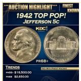 1942 Proof Jefferson Nickel TOP POP! 5c pr68+ SEGS
