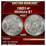 1901-p Morgan Dollar $1 ms62 USCG