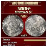 1886-p Morgan Dollar $1 ms67 SEGS