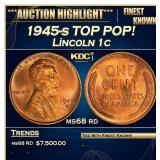 1945-s Lincoln Cent TOP POP! 1c ms68 rd SEGS