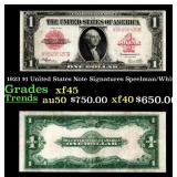 1923 $1 United States Note Grades xf+ Signatures S