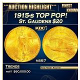1915-s Gold St. Gaudens Double Eagle TOP POP! $20