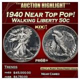 1940 Proof Walking Liberty Half Dollar Near Top Po