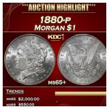 1880-p Morgan Dollar $1 ms65+ SEGS