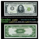 1934 $500 Green Seal Federal Reserve Note Presiden